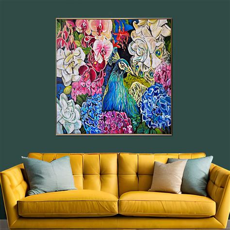 Buy Blooming Symphony Handpainted Wall Painting | Dekor Company