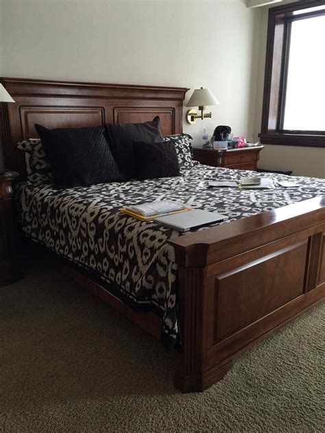 Bedroom with Dark Wood Furniture | Bed furniture design, King size bed ...