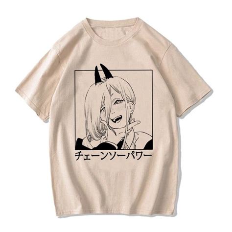 Unisex EU Vintage Chainsaw Man Anime T-shirt Retro Manga Graphic Tee ...