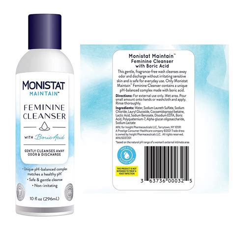 MONISTAT 7-Dose Yeast Infection Treatment with Boric Acid Feminine Wash | Fragrance Free ...