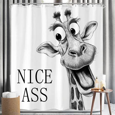 East Urban Home Funny Shower Curtain With Hooks | Wayfair