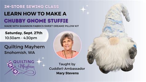 In-Store Sewing Class: How to Make a Cuddle® Chubby Gnome Stuffie ...