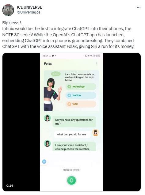 This upcoming Infinix phone may feature ChatGPT-powered voice assistant ...
