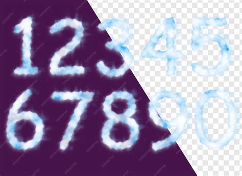 Numbers on a blue background | Premium PSD