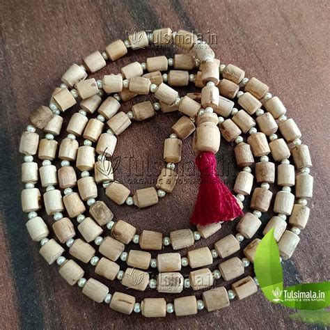 108+1 Beads Original Tulsi Mala Japa Cum Kanthi Mala with White Moti ...