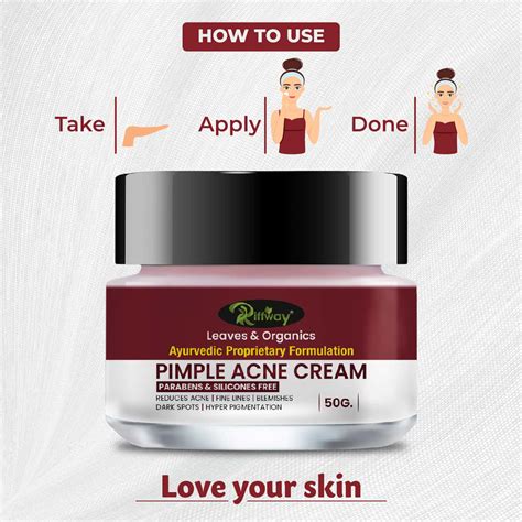 Buy PIMPLE ACNE HERBAL CREAM FOR PIMPLES AND DARK SPOTS, PURE AYURVEDIC ...