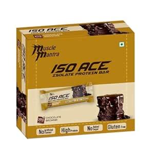 Muscle Mantra ISO ACE Isolate Protein Bar - Chocolate Brownie | High ...