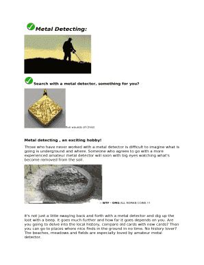 Metal Detecting: Doc Template | pdfFiller