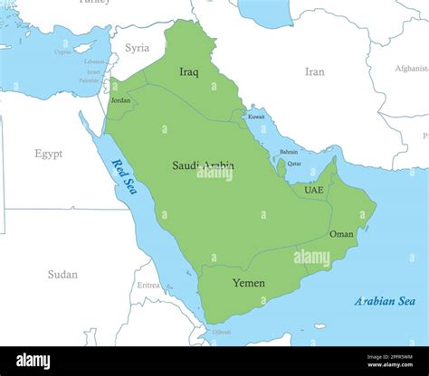 Arabian Peninsula Blank Map