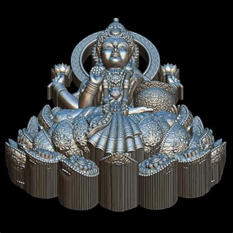 Buy Laxmi Statue 3D Print Ready STL - Exquisite Design
