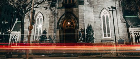Download wallpaper 2560x1080 church, night, long exposure, toronto ...