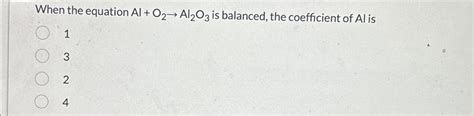 Image result for Al O2 Balanced Equation