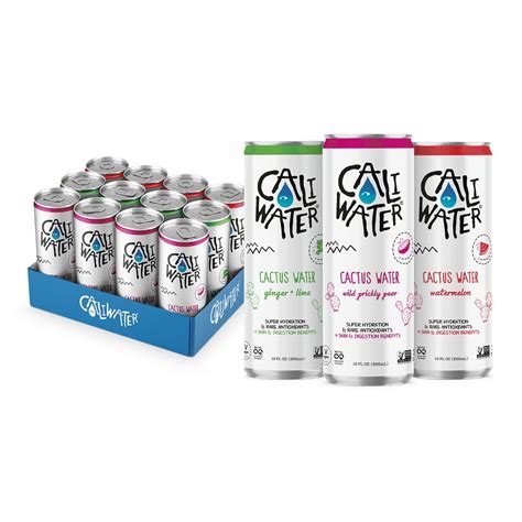 Buy Caliwater - Cactus Water - Variety Pack - Ginger Lime, Prickly Pear ...