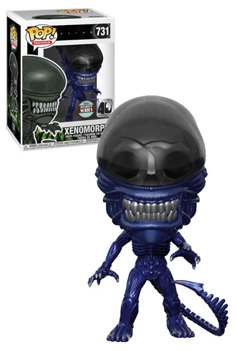 Funko POP! Movies Alien 40th Anniversary #731 Xenomorph (Blue Metallic ...