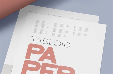Tabloid Paper Mockup with Folded & Flat Sheets | ZippyPixels