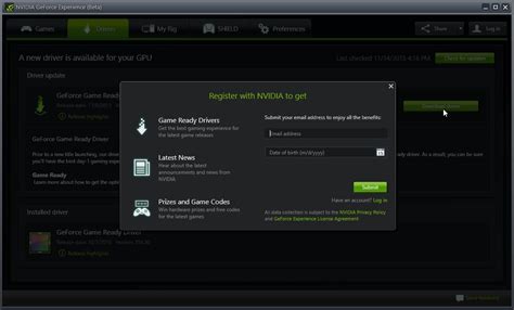 Nvidia Game Ready drivers are only available after registration with ...