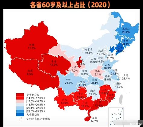 全国各省60岁以上占比：10省市超过了20%_中国人口_聚汇数据