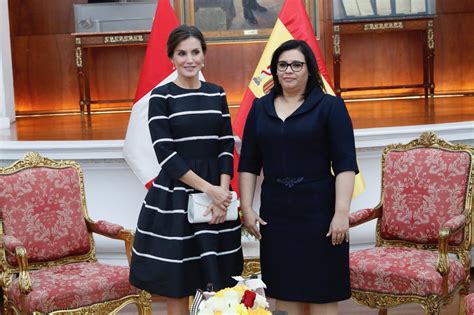 Reunión de la Reina con la Primera Dama de Perú, Maribel Díaz Cabello ...