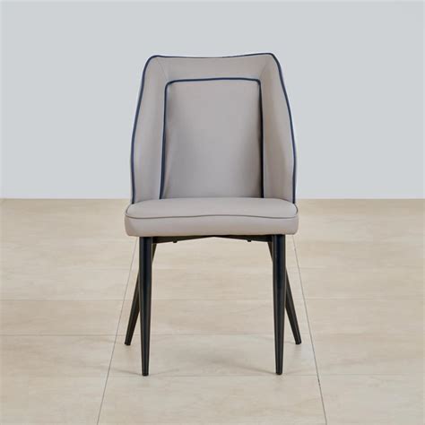 Buy Marcello Set of 2 Faux Leather Dining Chairs - Grey from Home ...