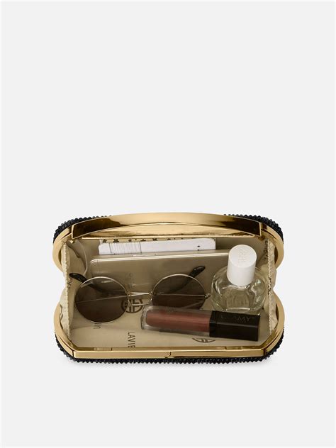 Buy Bun Large Handle Clutch Silver Online – Lavie World