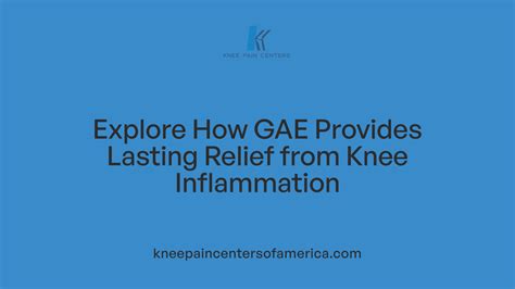 How GAE Targets Blood Vessels to Reduce Knee Inflammation