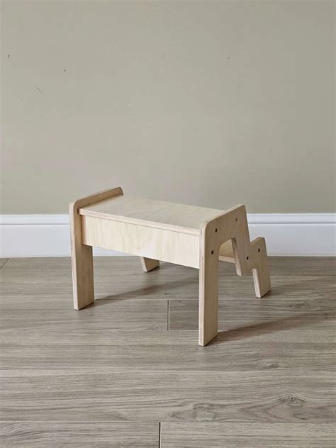 ᐉ Sgabello a gradini Montessoriano Naturale - Sgabello per Bambini ...