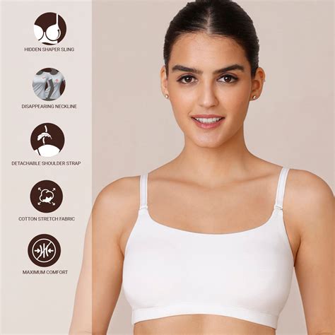Easy Breezy Slip on Bra PO2-NYB165-White and Sand – Nykd by Nykaa