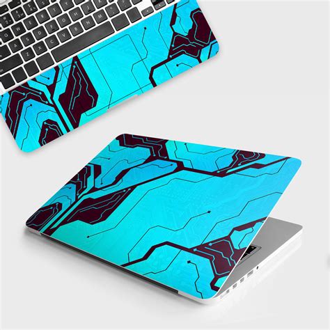 Blue Circuit Laptop Skin Cool and Futuristic