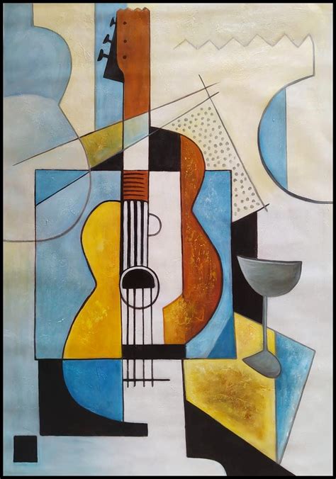 Angel Rivas - CUBIST GUITAR at 1stDibs | maurice rivas, picasso cubist ...