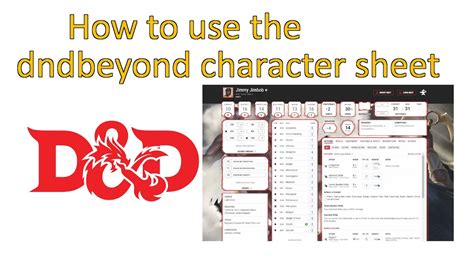 DNDBeyond Character Sheet Guide - YouTube