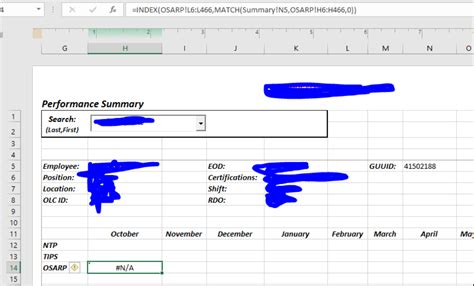 Index MATCH Formula Returns a Value of 0 的图像结果