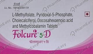 Buy Folcure 5 D Strip Of 10 Tablets Online at Flat 15% OFF | PharmEasy