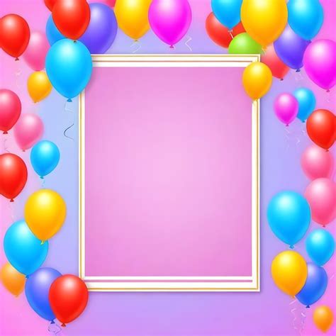Birthday party invitation card frame vertical background empty copy ...