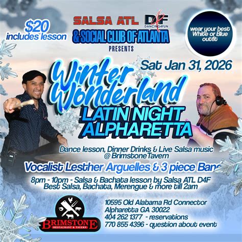 Jan 31 | Winter Wonderland Latin Night - Salsa & Bachata Lesson + Live ...