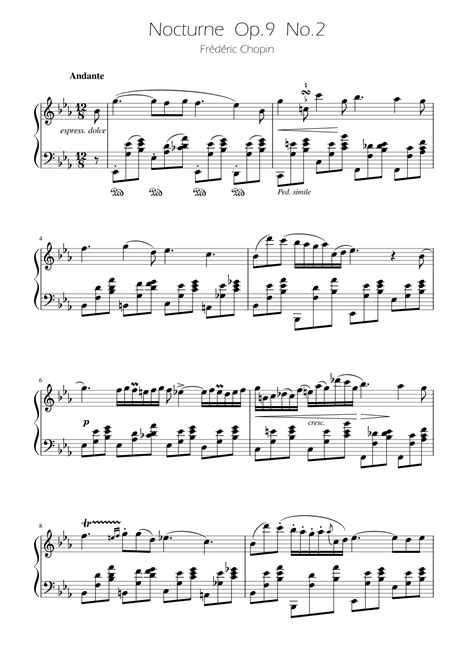 Chopin - Nocturne op.9 No.2 (arr. Ygor Nunes) by Fédéric Chopin Sheet ...