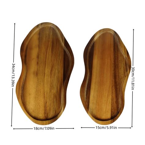 Elegant Asymmetrical Peanut-Shaped Rosewood Tray, Wooden Serving ...