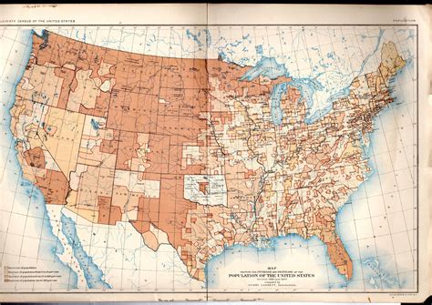 MAP:"Map Showing The Increase and Decrease of the population of the US ...