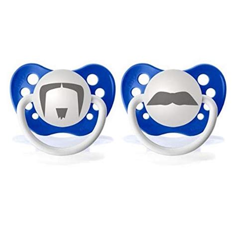 Buy Ulubulu Expression Pacifier Set, Chevron/Fu Manchu, 6-18 Months ...