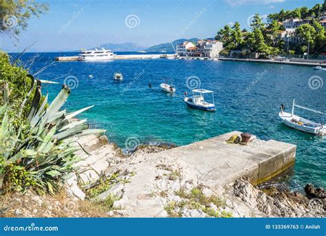 The Prigradica Village on Korcula Island, Croatia Stock Image - Image ...