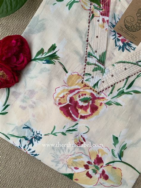 "Saral" Floral Cotton kurta - Big Size – The Ethnic Label