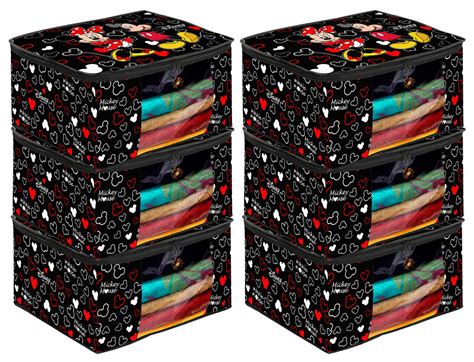 Kuber Industries Disney Mickey Print 6 Piece Non Woven Fabric Saree ...