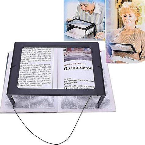 Reading Magnifier, Magnifying Glass With Light 3X Magnification Reading ...