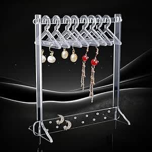 Acrylic Mini Earring Holder Set, Jewellery Organizer with 12 Holes for ...