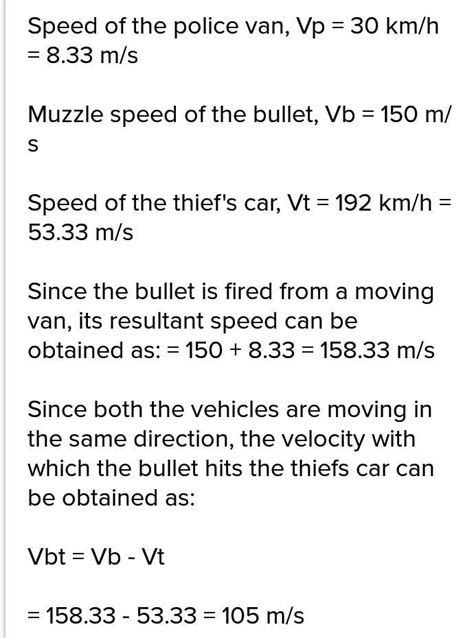 A man from a van moving with a speed of 36km/h fries a bullet at a car ...