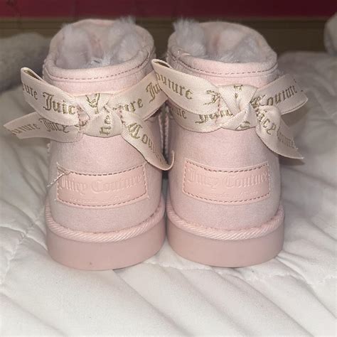 Pink Juicy Couture ankle boots only worn once small... - Depop