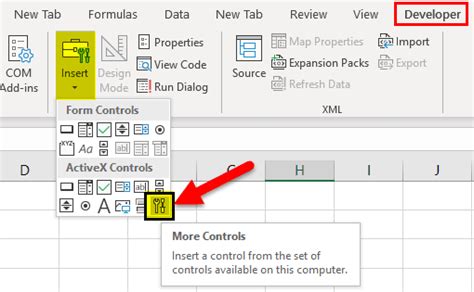 Image result for Insert Excel Control Examples