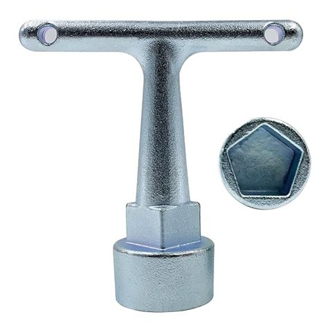Shinelan Curb Box T-shaped Wrench, Metey Curb Box Key For Pentagon Curb ...