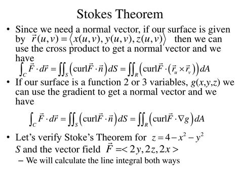 Image result for Stokes Theorem Examples