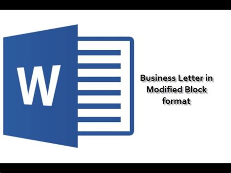 Modified Block Business Letter Format 的图像结果