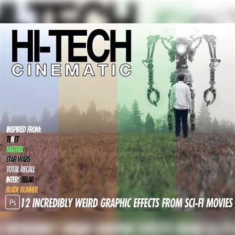 12 HI-TECH Cinematic Photoshop Actions, Color Grad ACR Preset, SCI-FI ...